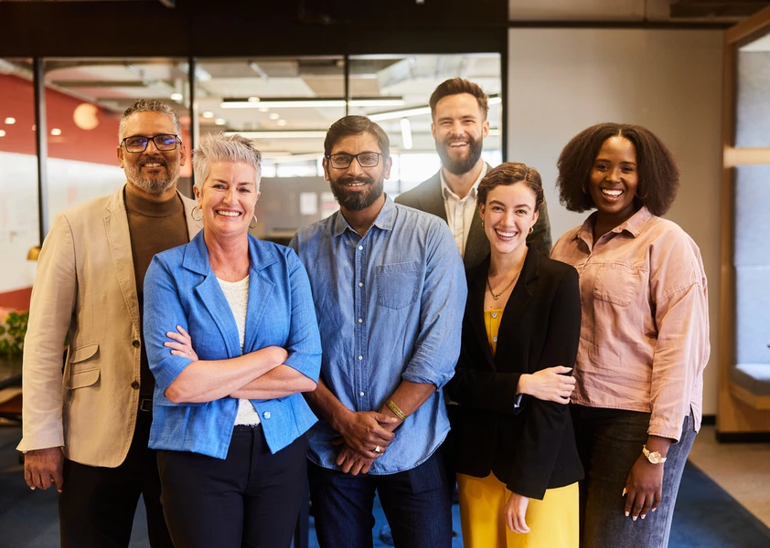Équipe d'employés